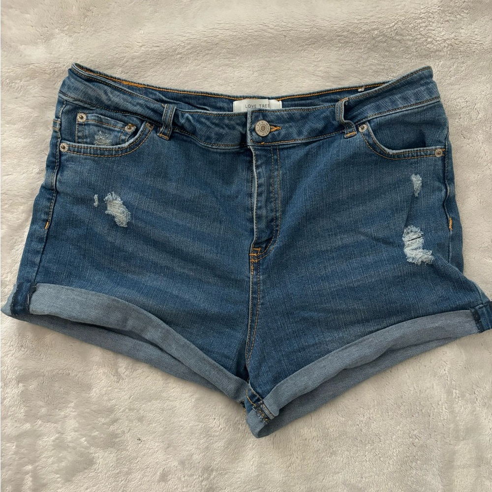 Love Tree Denim cuffed Jean shorts